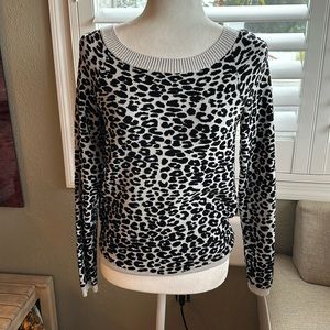 Express leopard print pullover long sleeve sweater Size M